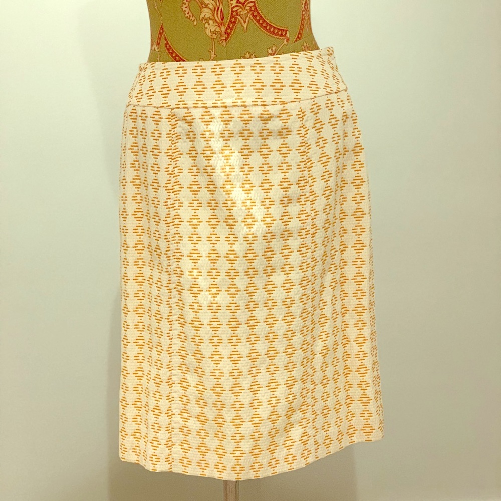 Orange and Cream Lightweight Skirt
